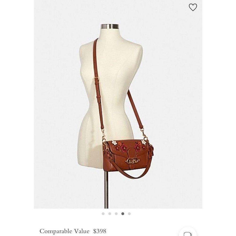 Coach Jade Shoulder Bag With Daisy Applique - Picture 8 of 8